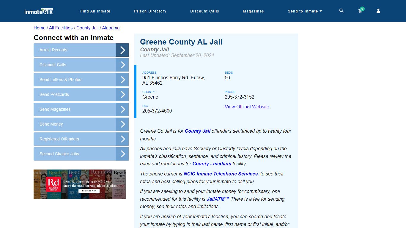 Greene County AL Jail - Inmate Locator